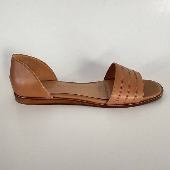 Madewell Flats 10.5M Tan Brindle D’Orsay Open Square-toe Slip-on Flat - Picture 2 of 11